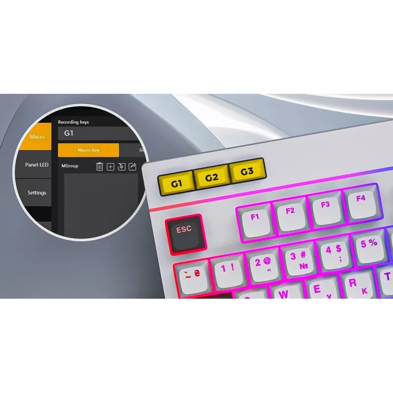 HATOR Icefall Tastatur Gaming USB QWERTY US English Schwarz RGB LED