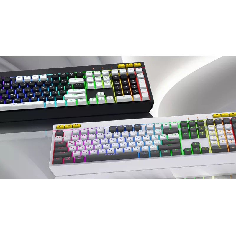HATOR Icefall Tastatur Gaming USB QWERTY US English Schwarz RGB LED