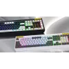HATOR Icefall Tastatur Gaming USB QWERTY US-Englisch Weiß Full-Size RGB LED