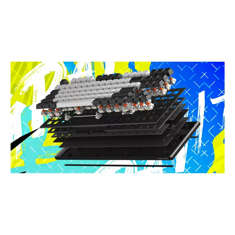 HATOR Gravity TKL Tastatur Gaming USB QWERTY US English Weiß