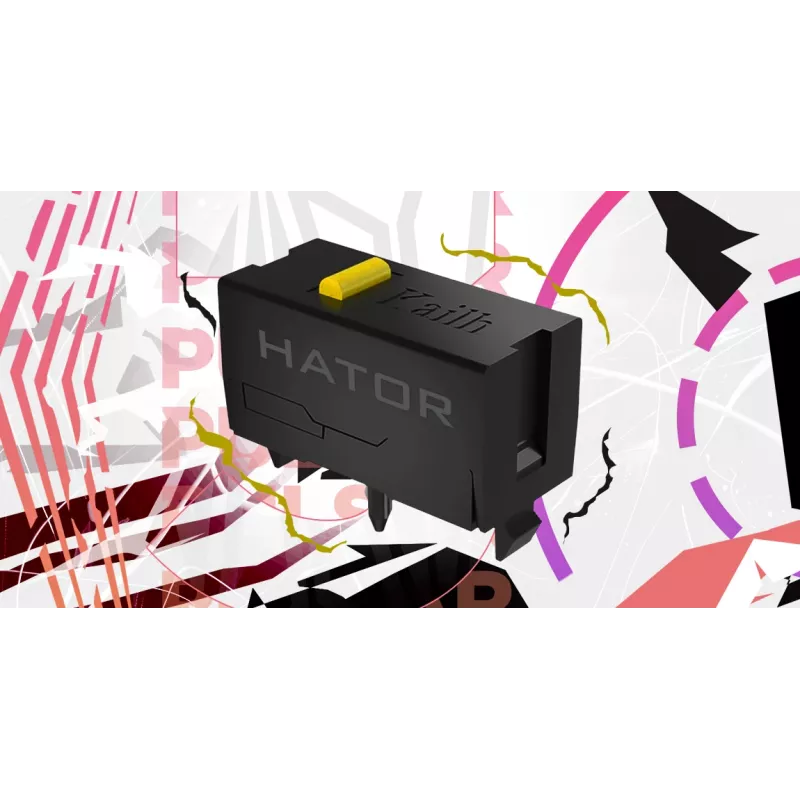 HATOR Pulsar 3, schwarz – Optische Gelb 100M Switches PixArt PMW 3311 (HTM610)