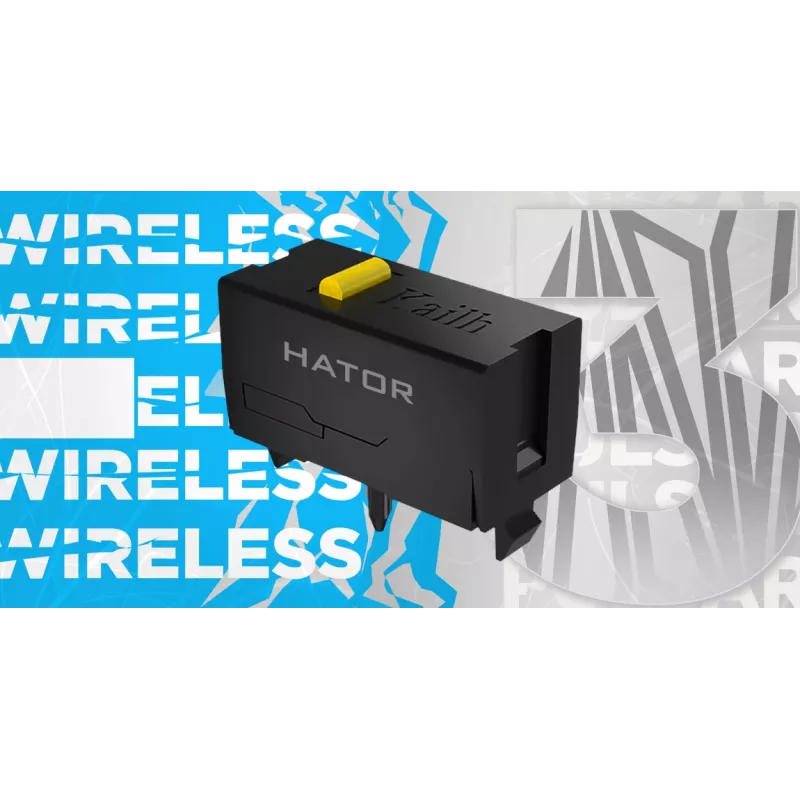 HATOR Pulsar 3 Wireless, schwarz - Optische Gelb 100M Switches PixArt PMW 3311 (HTM630)