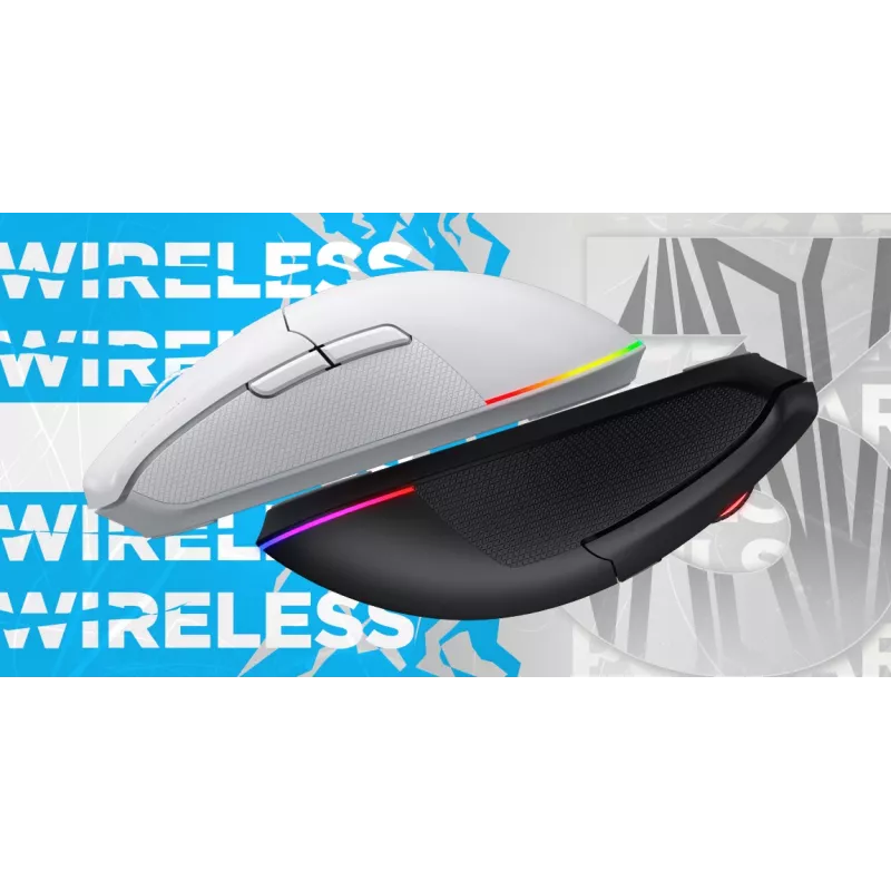 HATOR Pulsar 3 Wireless, weiß - Optische Gelb 100M Switches PixArt PMW 3311 (HTM631)
