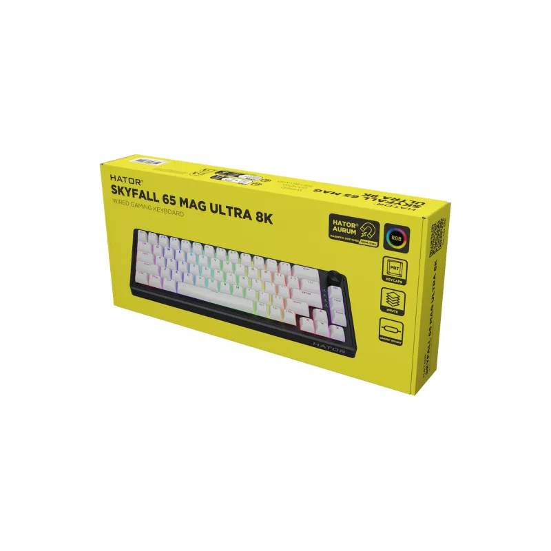 HATOR Skyfall 65 MAG ULTRA 8K Tastatur Gaming USB QWERTY US-Englisch Schwarz, Weiß