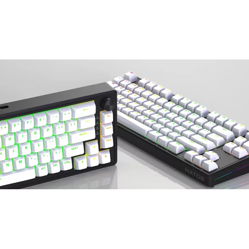 HATOR Skyfall 65 MAG ULTRA 8K Tastatur Gaming USB QWERTY US-Englisch Schwarz, Weiß