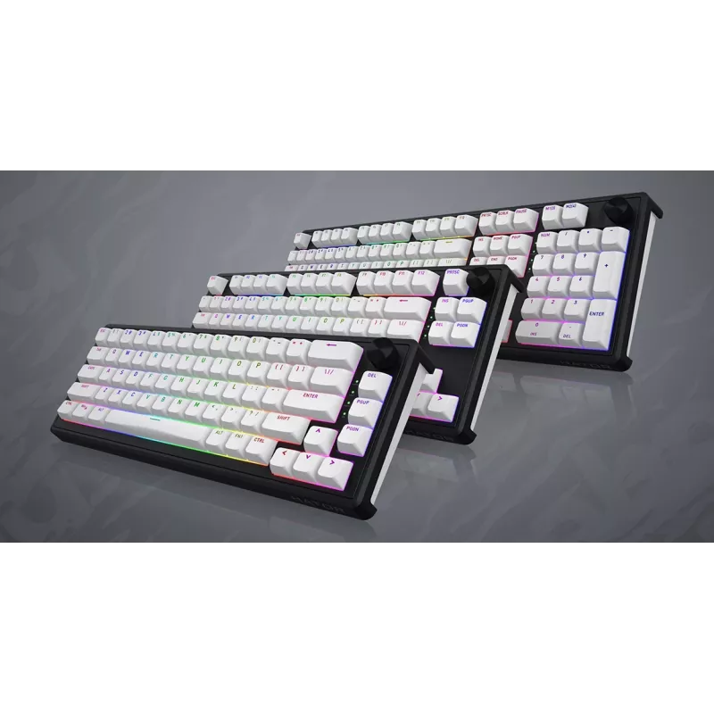 HATOR Skyfall Wireless 100 Tastatur Gaming USB + RF Wireless + Bluetooth QWERTY US English Schwarz, Weiß
