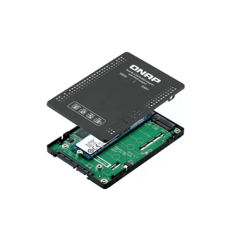QNAP QDA-A2MAR Speichergehäuse SSD-Gehäuse Schwarz M.2