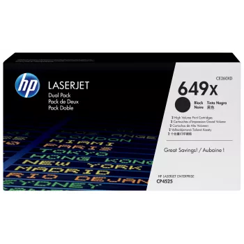 HP 649X 2er-Pack Hohe Reichweite Schwarz Original LaserJet Tonerkartuschen