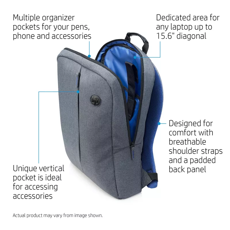 HP 15.6 Zoll Value Rucksack, Rucksack, 39,6 cm (15,6 Zoll), Schultergurt, 420 g