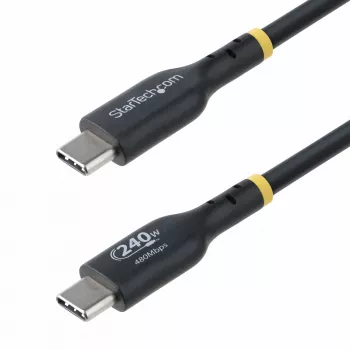 StarTech.com 3m USB-C-Ladekabel, USB-IF-zertifiziertes USB-C-Kabel, 240W PD EPR, USB 2.0 Typ-C Laptop-Ladekabel, USB-C-Datenübertragungskabel, TPE-Mantel, M/M
