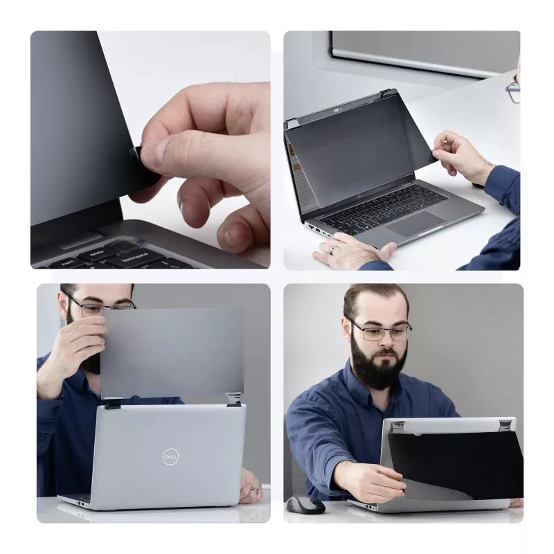 StarTech.com 33,8 cm (13,3 inch) 16:10 Bright Privacy-Blickschutzfilter mit Touch, Flip-Over, 75 % Lichtdurchlässigkeit, blendfreier Blickschutzfilter, ±30° Blickwinkel