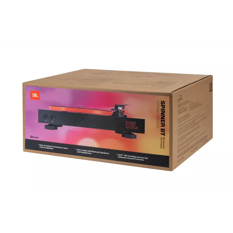 JBL Spinner BT Riemengetriebener Audio-Plattenspieler Schwarz, Orange