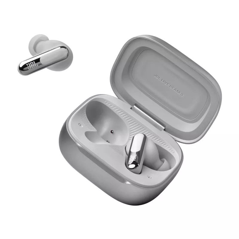 JBL Live Beam 3 Headset Kabellos In-Ear Anrufe/Musik/Sport/Alltag Bluetooth Silber