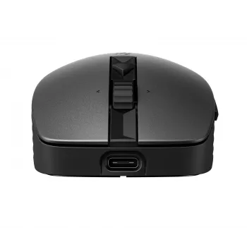 HP 715 Wiederaufladbare Multi-Device-Maus, beidhändig, RF Wireless + Bluetooth, 3000 DPI, Schwarz