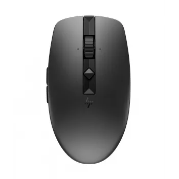 HP 715 Wiederaufladbare Multi-Device-Maus, beidhändig, RF Wireless + Bluetooth, 3000 DPI, Schwarz