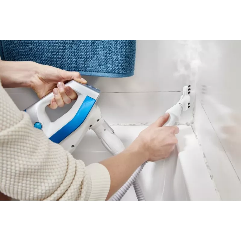 Rowenta Clean & Steam Multi RY8544WH Dampfstaubsauger, 1700 W, weiß/blau