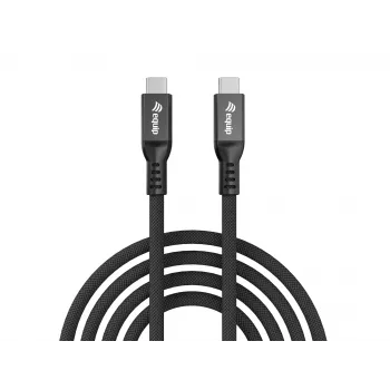 USB4 Gen4x2 C‑zu‑C Kabel EQUIP 2 m, 80 Gbit/s, PD 240 W, 8K@60Hz, Schwarz