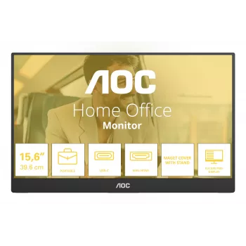 AOC 16T20E2 portabler TV/Monitor Tragbarer Monitor Schwarz 39,6 cm (15,6 Zoll) LED 1920 x 1080 Pixel