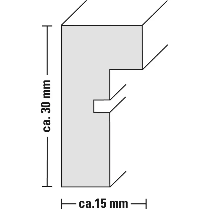 Einzelbilderrahmen Hama Copenhagen Weiß Glas MDF 220 mm