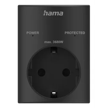 Hama 00223325 Schutzkontakt-Steckdosenadapter mit Überspannungsschutz