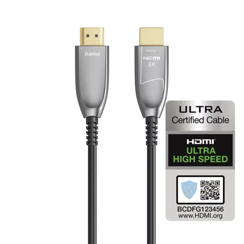Hama 00202037 Ultra High Speed HDMI AOC Glasfaserkabel, 8K, 20 m