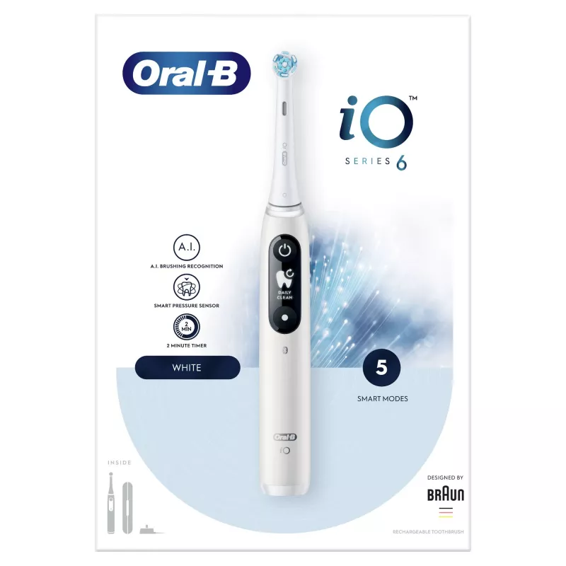 Oral-B iO 80351523 elektrische Zahnbürste Erwachsene Vibrationszahnbürste Schwarz, Blau