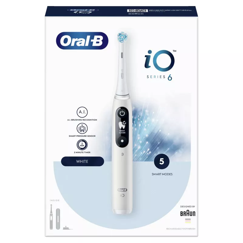 Oral-B iO 80351523 elektrische Zahnbürste Erwachsene Vibrationszahnbürste Schwarz, Blau
