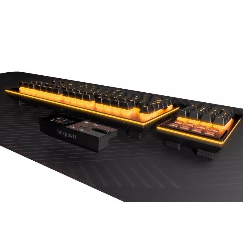 be quiet Dark Mount Silent Linear FR ISO Tastatur Gaming USB AZERTY Französisch Schwarz