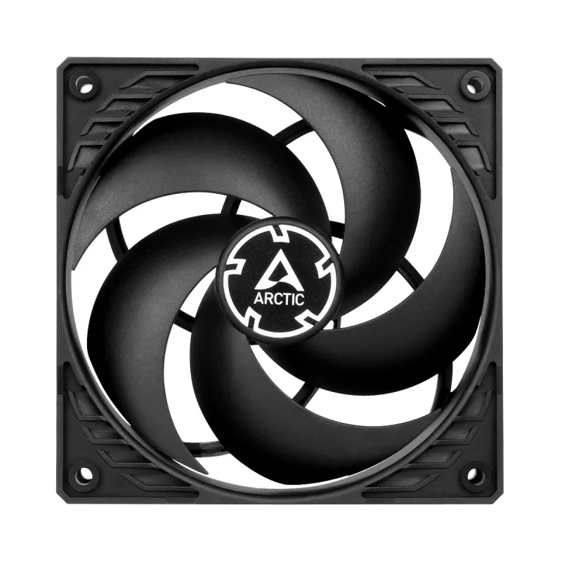 ARCTIC P12 PWM PST (Schwarz/Schwarz) Druckoptimierter 120-mm-Lüfter mit PWM PST