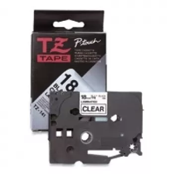 Etikettenband Brother TZ-FX641 für Etikettendrucker, laminiert 18 mm, schwarz auf weiß