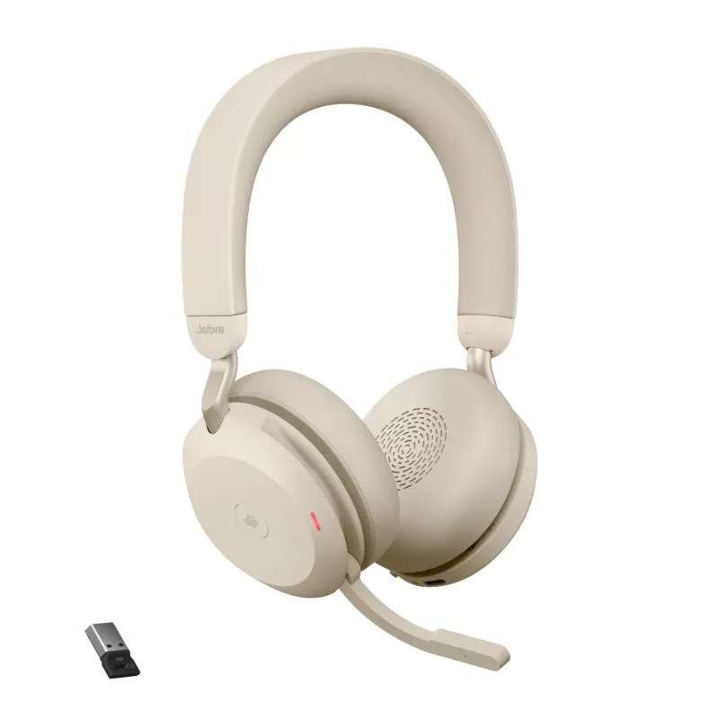 Jabra Evolve2 75 - USB-A MS Teams - Beige, Wireless, Büro/Callcenter, 20 - 20000 Hz, 197 g, Headset, Beige