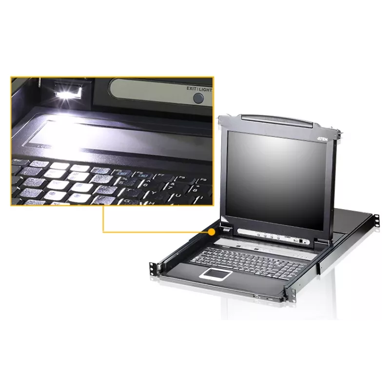 ATEN CL5716M-ATA-2XK06A1G KVM-Switch Rack-Montage Schwarz
