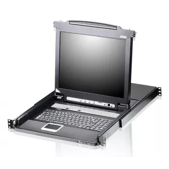 KVM-Switch ATEN CL5708M Rackmontage Schwarz 1HE 17 Zoll LCD