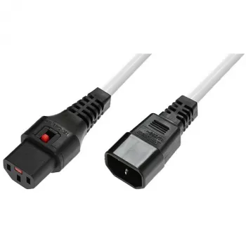 Netzkabel MicroConnect C13 auf C14 mit IEC-Verriegelungsstecker, 1 m