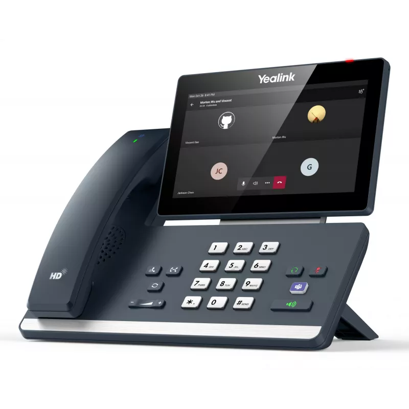 IP-Tischtelefon Yealink MP58‑WH E2 Teams 7-Zoll-Touchscreen, HD-Audio, Microsoft Teams