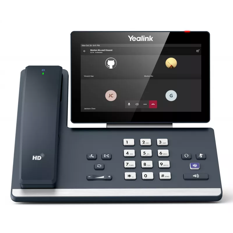 IP-Tischtelefon Yealink MP58‑WH E2 Teams 7-Zoll-Touchscreen, HD-Audio, Microsoft Teams