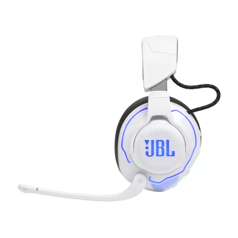 JBL Quantum 910P Headset Kabelgebunden & Kabellos Kopfband Gaming USB Typ-C Bluetooth Blau, Weiß