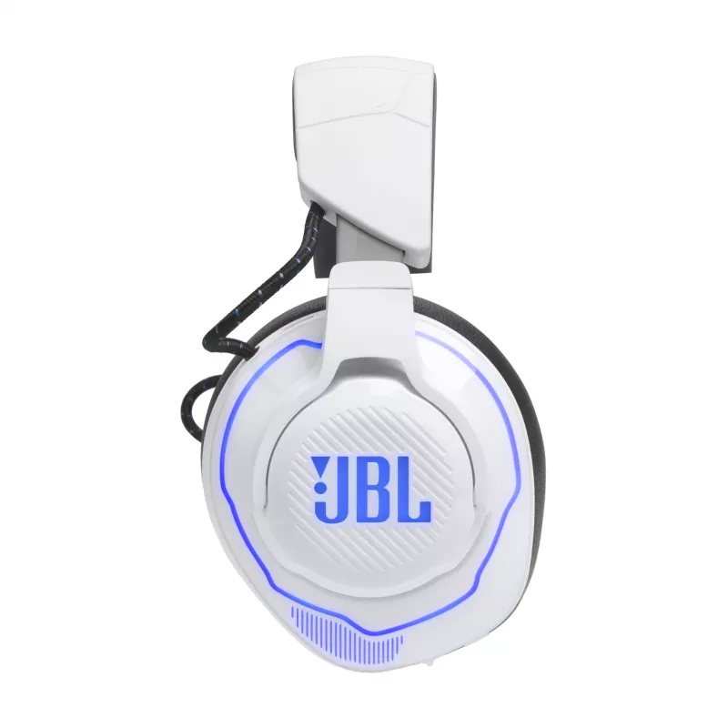 JBL Quantum 910P Headset Kabelgebunden & Kabellos Kopfband Gaming USB Typ-C Bluetooth Blau, Weiß