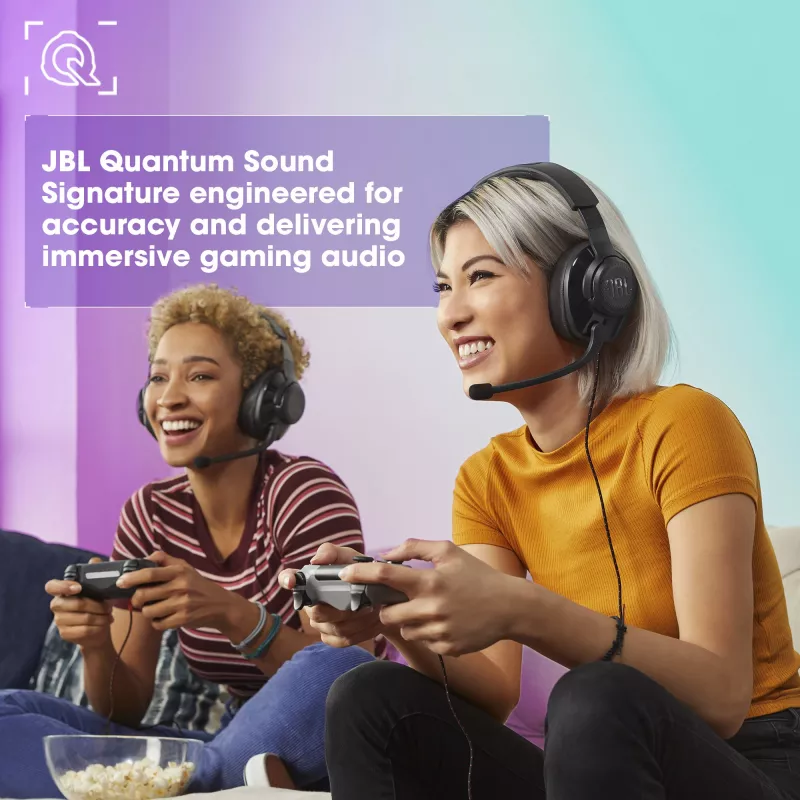 JBL Quantum 200 SCHWARZ, Kabelgebunden, 20 - 20000 Hz, Gaming, 248 g, Kopfhörer, Schwarz