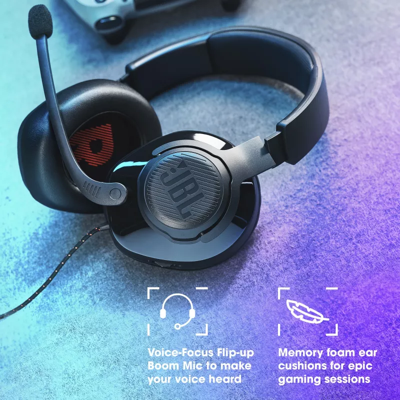 JBL Quantum 200 SCHWARZ, Kabelgebunden, 20 - 20000 Hz, Gaming, 248 g, Kopfhörer, Schwarz