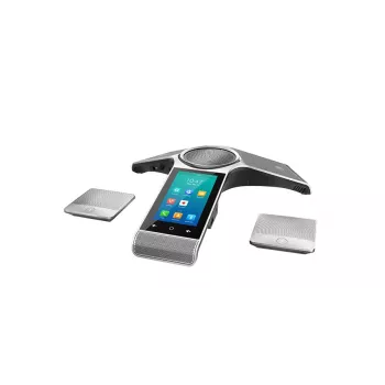 IP-Konferenztelefon Yealink CP960 — silber, Tasten- & Touch-Bedienung, Micro-USB B & USB-A, 338×338×74 mm