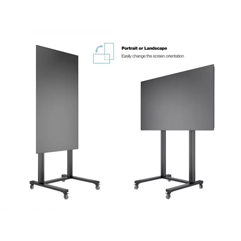 Multibrackets M Public Display Stand 210 Dual Pillar Wheelbase Schwarz