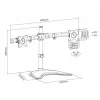 Multibrackets M Deskstand Basic Dual, Freestanding, 16 kg, 38.1 cm (15 Zoll), 68.6 cm (27 Zoll), 100 x 100 mm, Schwarz