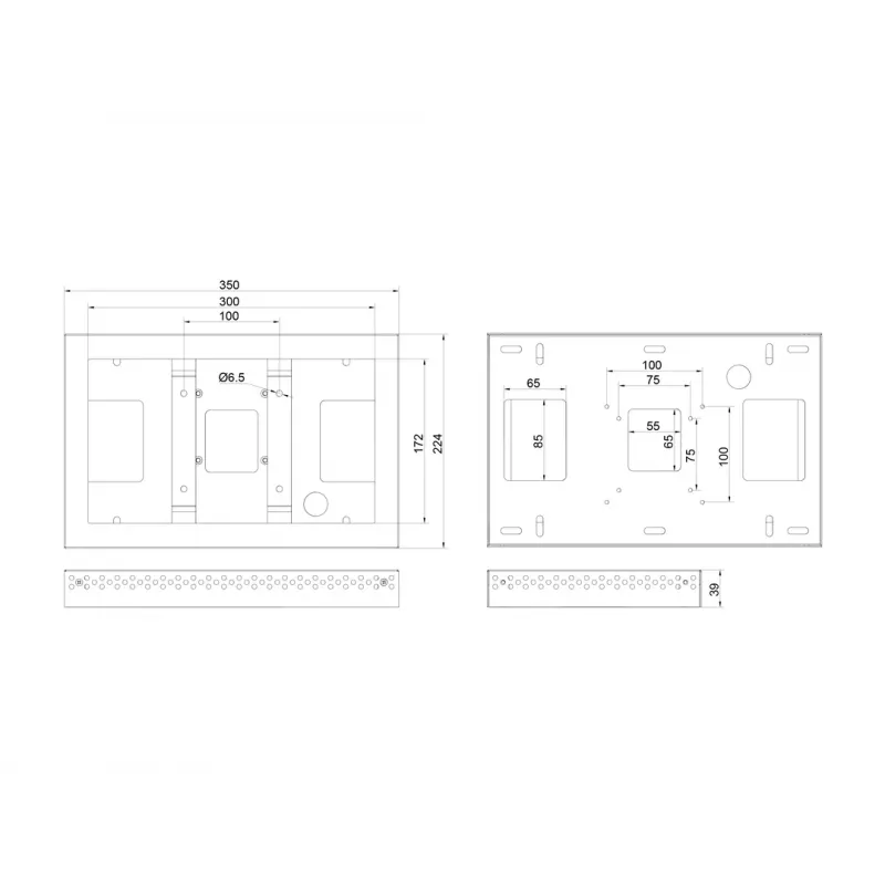 Multibrackets M Pro Series - Gehäuse 13 Zoll QB13R & QB13R-T Weiß