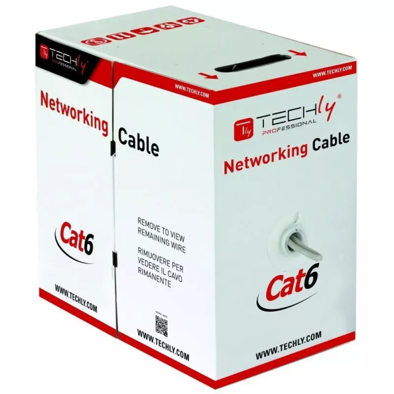 Techly ITP-C6F-FL Netzwerkkabel Grau 305 m Cat6 F/UTP (FTP)