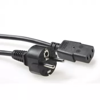 ACT Powercord Netzkabelstecker CEE 7/7 Stecker (gerade) - C13 schwarz 2,5 m
