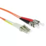 ACT 2-Meter LSZH Multimode 50/125 OM2 Glasfaser-Patchkabel Duplex mit LC- und ST-Steckern
