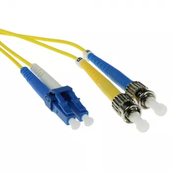 ACT 1,5 m LSZH Singlemode 9/125 OS2 Glasfaser-Patchkabel Duplex mit LC- und ST-Steckern