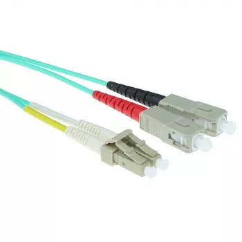 ACT 2 Meter LSZH Multimode 50/125 OM3 Glasfaser-Patchkabel Duplex mit LC- und SC-Steckern