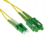 ACT 10 Meter LSZH Singlemode 9/125 OS2 Duplex LWL-Patchkabel mit LC/APC8 und SC/APC8 Steckverbindern